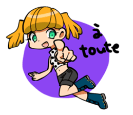 Rabbit and Girl Friend sticker #14766153