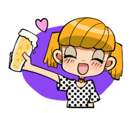 Rabbit and Girl Friend sticker #14766157