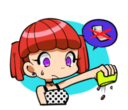 Rabbit and Girl Friend sticker #14766164