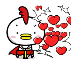Chicken Heart Mask(4) sticker #14767933