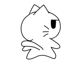 Simple moving cat sticker #14768775