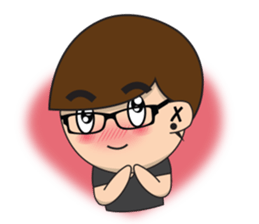 Glasses guy sticker #14768888