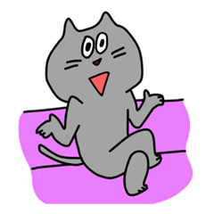 Funny gray cat