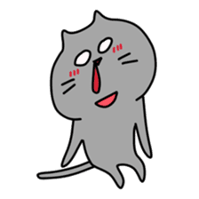 Funny gray cat sticker #14772144