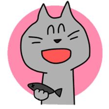Funny gray cat sticker #14772145