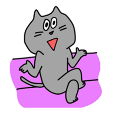 Funny gray cat sticker #14772148