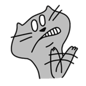 Funny gray cat sticker #14772151