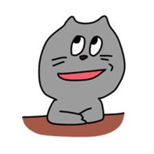 Funny gray cat sticker #14772154