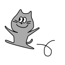 Funny gray cat sticker #14772155
