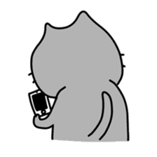 Funny gray cat sticker #14772158