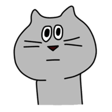 Funny gray cat sticker #14772160