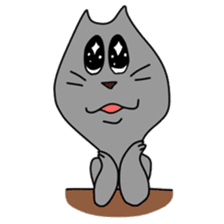 Funny gray cat sticker #14772161