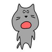 Funny gray cat sticker #14772164