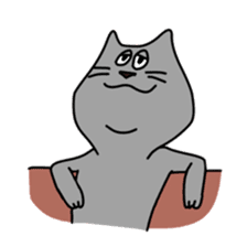 Funny gray cat sticker #14772165