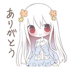 Albino girl who likes frills dress sticker #14773352