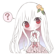 Albino girl who likes frills dress sticker #14773362