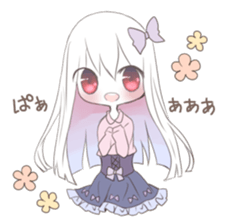 Albino girl who likes frills dress sticker #14773364