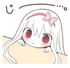 Albino girl who likes frills dress sticker #14773367