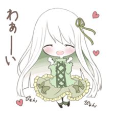 Albino girl who likes frills dress sticker #14773383