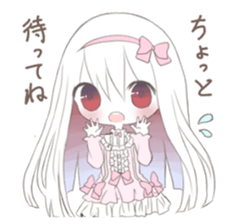 Albino girl who likes frills dress sticker #14773387