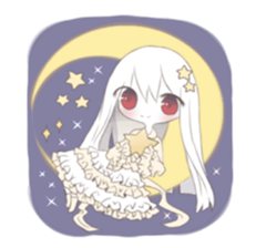 Albino girl who likes frills dress sticker #14773389