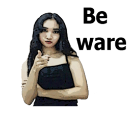 Girl in black sticker #14773518