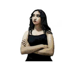 Girl in black sticker #14773519