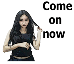 Girl in black sticker #14773526