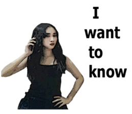 Girl in black sticker #14773531