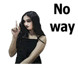 Girl in black sticker #14773534