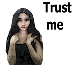 Girl in black sticker #14773535