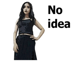 Girl in black sticker #14773536