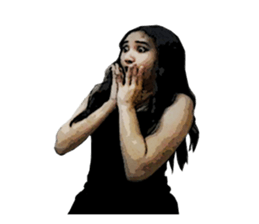 Girl in black sticker #14773540