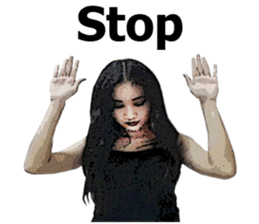 Girl in black sticker #14773542