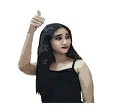 Girl in black sticker #14773545