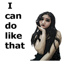 Girl in black sticker #14773546