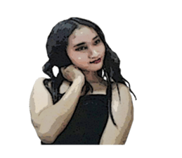 Girl in black sticker #14773548