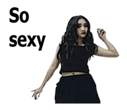 Girl in black sticker #14773549