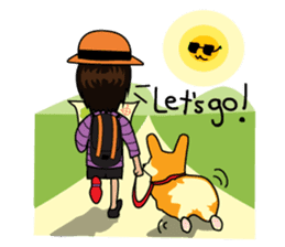 Van and his Corgi sticker #14774340