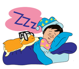 Van and his Corgi sticker #14774348