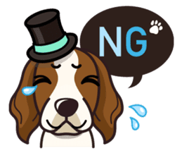 iinu - Irish Red and White Setter sticker #14775727