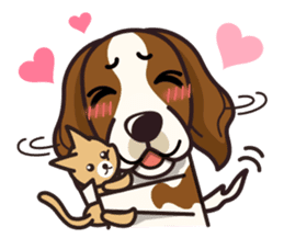 iinu - Irish Red and White Setter sticker #14775730