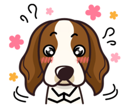 iinu - Irish Red and White Setter sticker #14775744