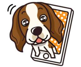 iinu - Irish Red and White Setter sticker #14775746