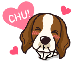 iinu - Irish Red and White Setter sticker #14775751