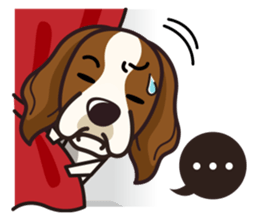 iinu - Irish Red and White Setter sticker #14775765
