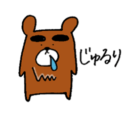 Big-Eyebrows bear sticker #14776578