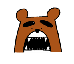 Big-Eyebrows bear sticker #14776585