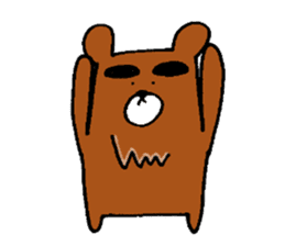 Big-Eyebrows bear sticker #14776593