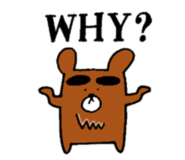 Big-Eyebrows bear sticker #14776600